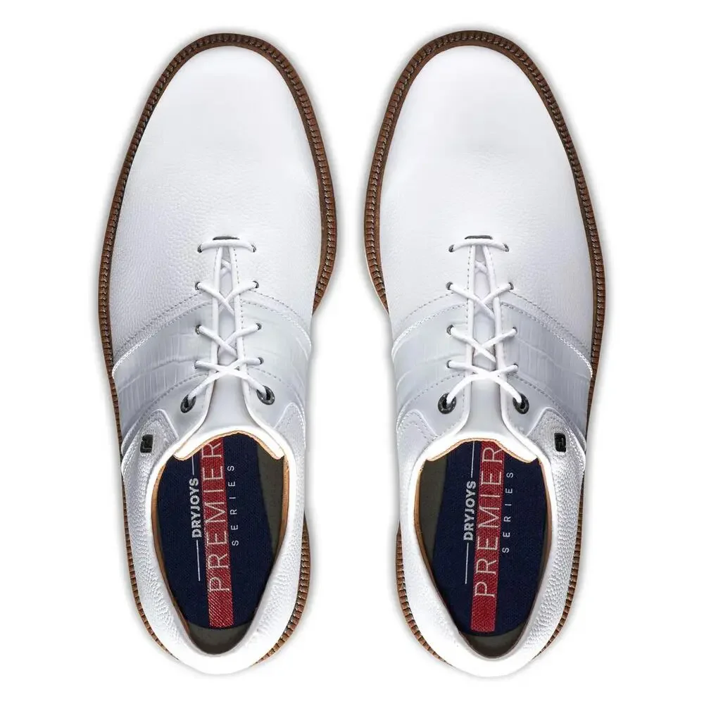 FootJoy Premiere Series 53908 Men's 8 M White Leather Low Top Golf Shoes RHS9409